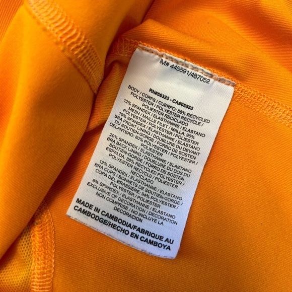 Nike Dri Fit fitted razor back Tank Top in orange and purple Size Small B4 - Picture 7 of 7